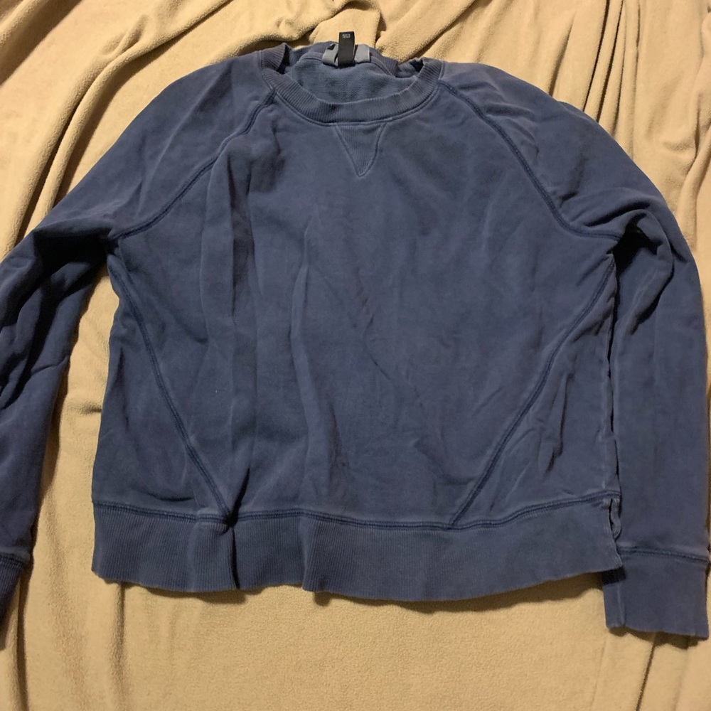 blue crew neck